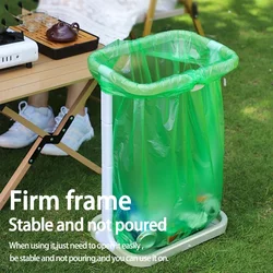 Multifunctional hangable garbage rack outdoor large garbage bag holder portable household garbage storage rack plastic holder