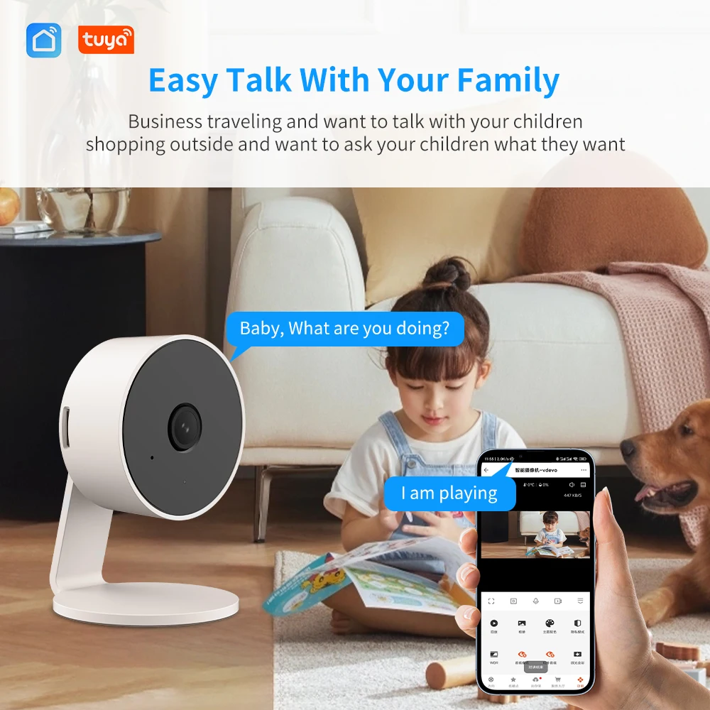 TUYA APP Wireless IP Camera WiFi 1080P Auto Tracking Baby Monitor Surveillance Camera Cloud Storage Wi-fi PTZ IP Camera