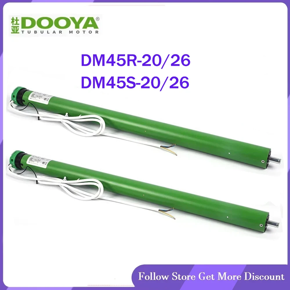 Dooya Rolling Tubular Motor DM45R/DM45S 20/26,220/230V 50/60Hz,Rf433/4 Wire Tubular Motor for Rolling Blinds/Canopy/Lift System