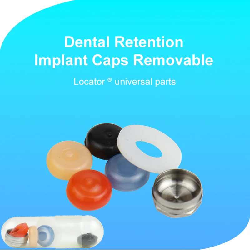 6pcs VVDental Implant Retention Caps Removable Insertion Extraction Universal Locator Core Abutment Overdenture Attachment Tools