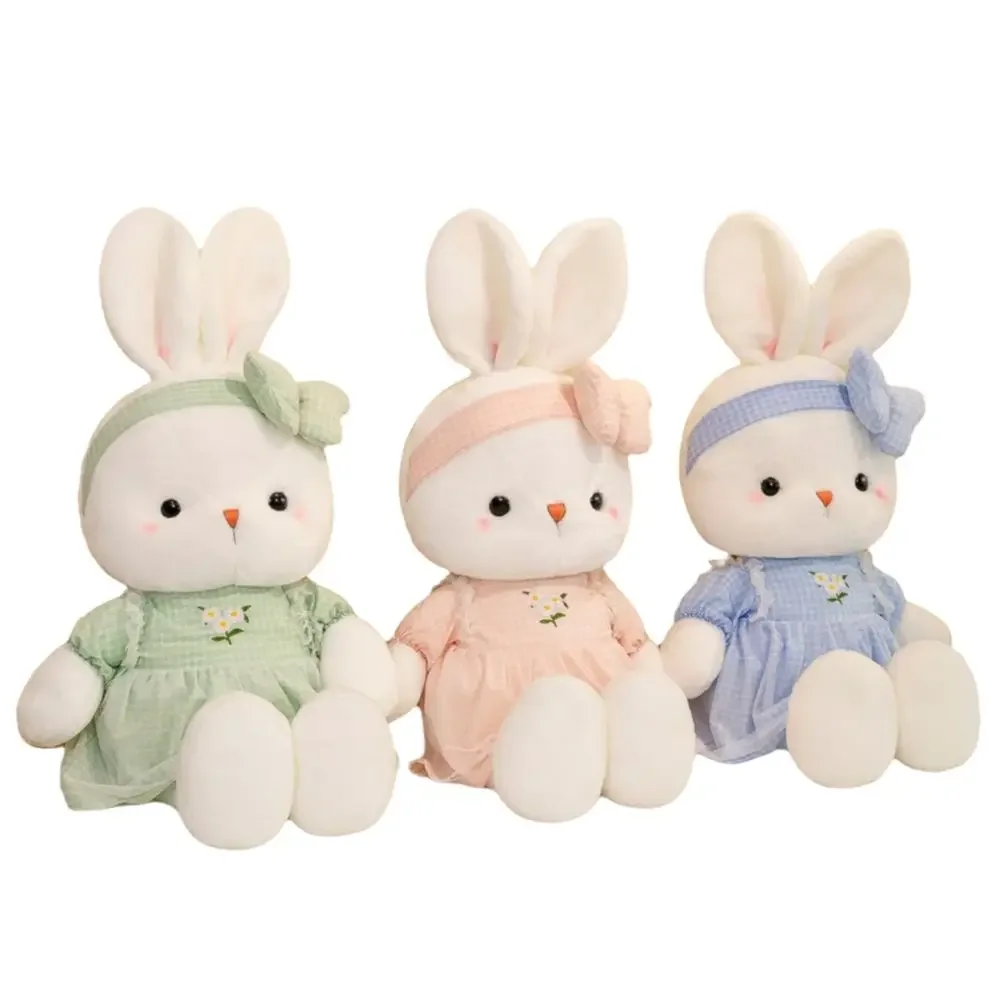 Kawaii orecchie lunghe peluche coniglio bambola coniglietto 30 cm peluche placare bambola cuscino per il sonno regalo