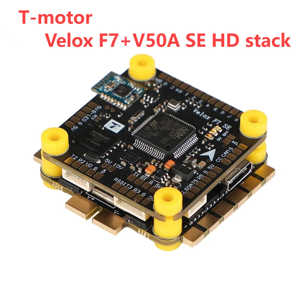 

T-motor F7 Stack Velox F7+V50A SE HD stack Bluetooth enabled 4-in-1 ESC Flight Controller for FPV Freestyle Drone Model