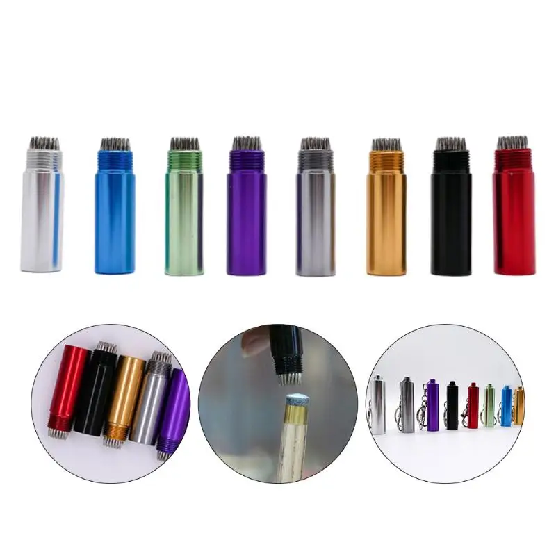 Cue Tip Shaper, Billiard Accessories Snooker Pool Cue Tip Corrector, Effective Repair Keychain Metal Pool Cue Shaper
