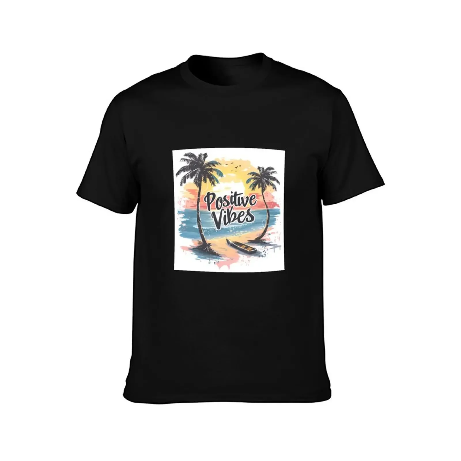 Positive Vibes - Beach T-Shirt man t shirt oversize t-shirts man man clothes mens plain t shirts