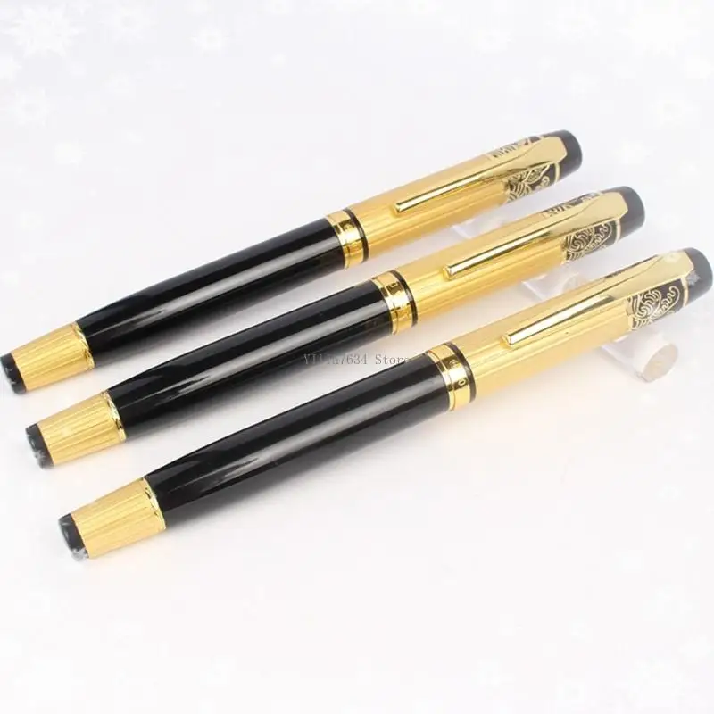 

Metal Fountain Pen with Piston Filled Converter Stainless Steel Tip For Students Adult Men Women Practice