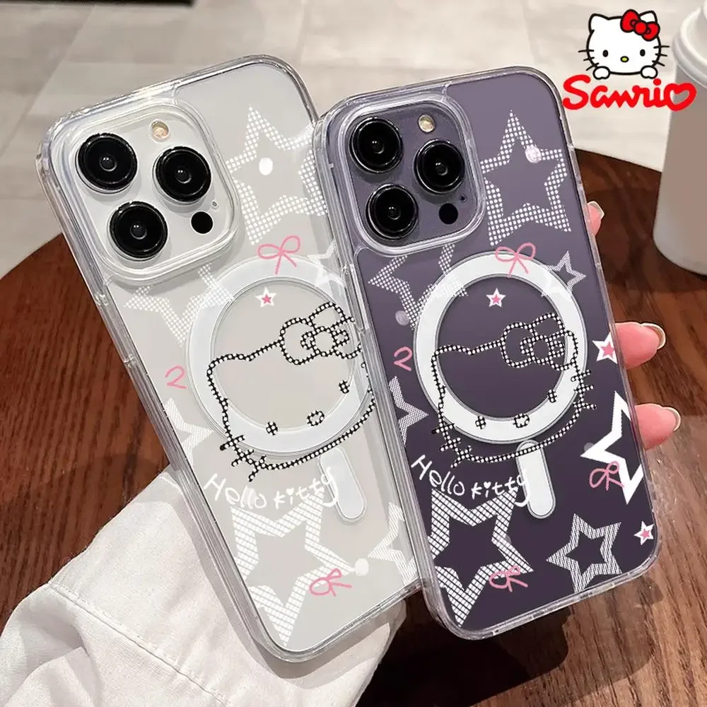 Casing Ponsel Kucing Kitty Iphone Pencegah Jatuh 16/15/14/13/12/11 Casing Iphone Wanita Mainan Aksesori Kartun Hello Kitty