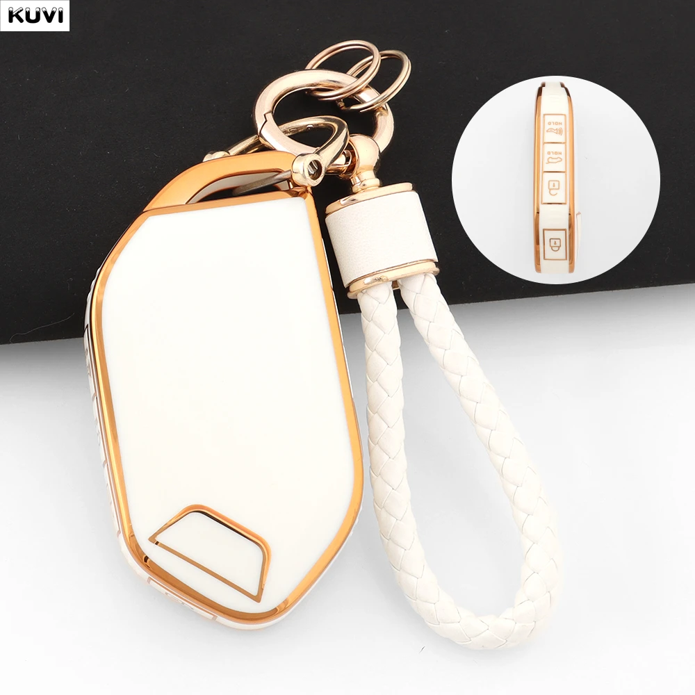5 BTN TPU Car Remote Key Case Cover Shell For Kia Picanto Sorento MQ4 Carnival KA4 Morning K5 Carens Auto Keychain Holder Fob