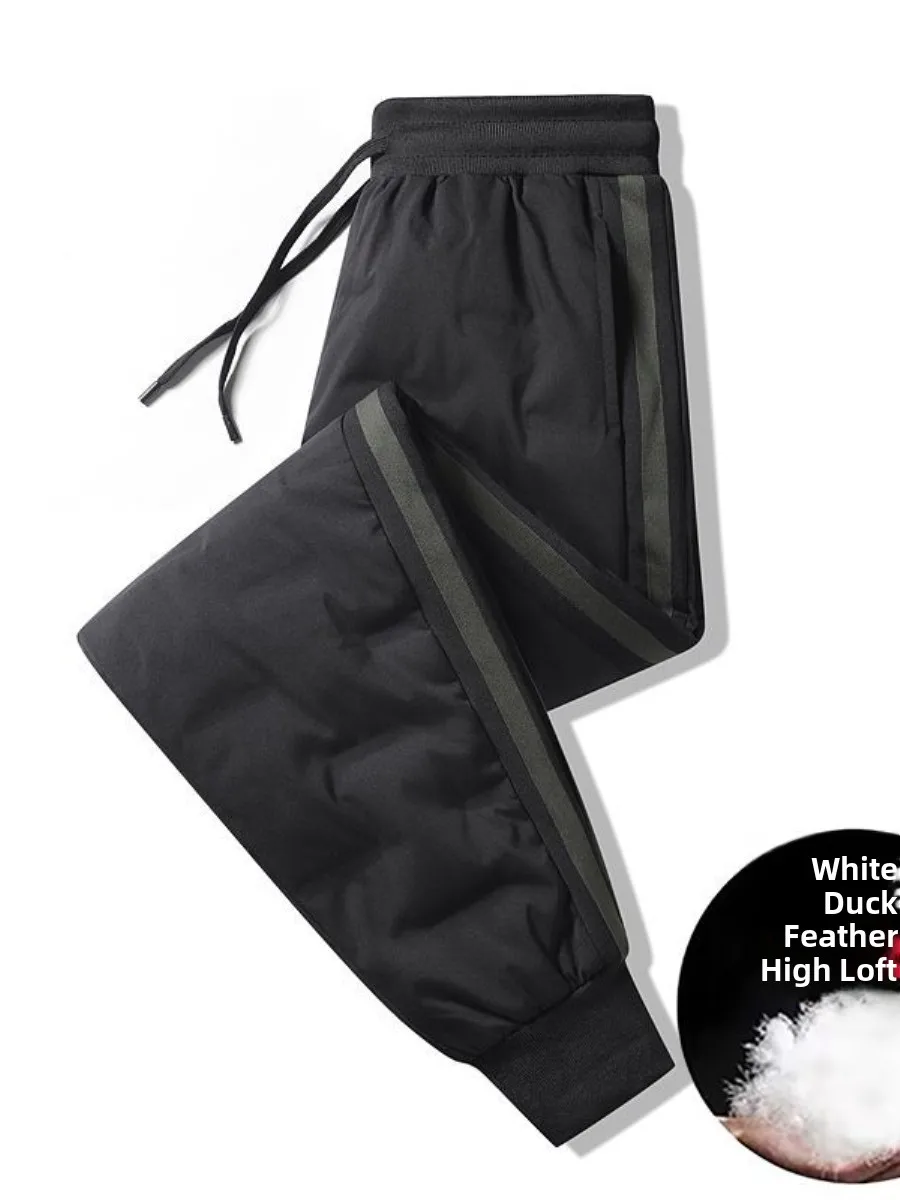 

Windproof Outdoor Men's down Pants Golden Wolf Feather Trousers Large Size Cuffed Boots Warm Spring Long Youth Sle Other Ma...