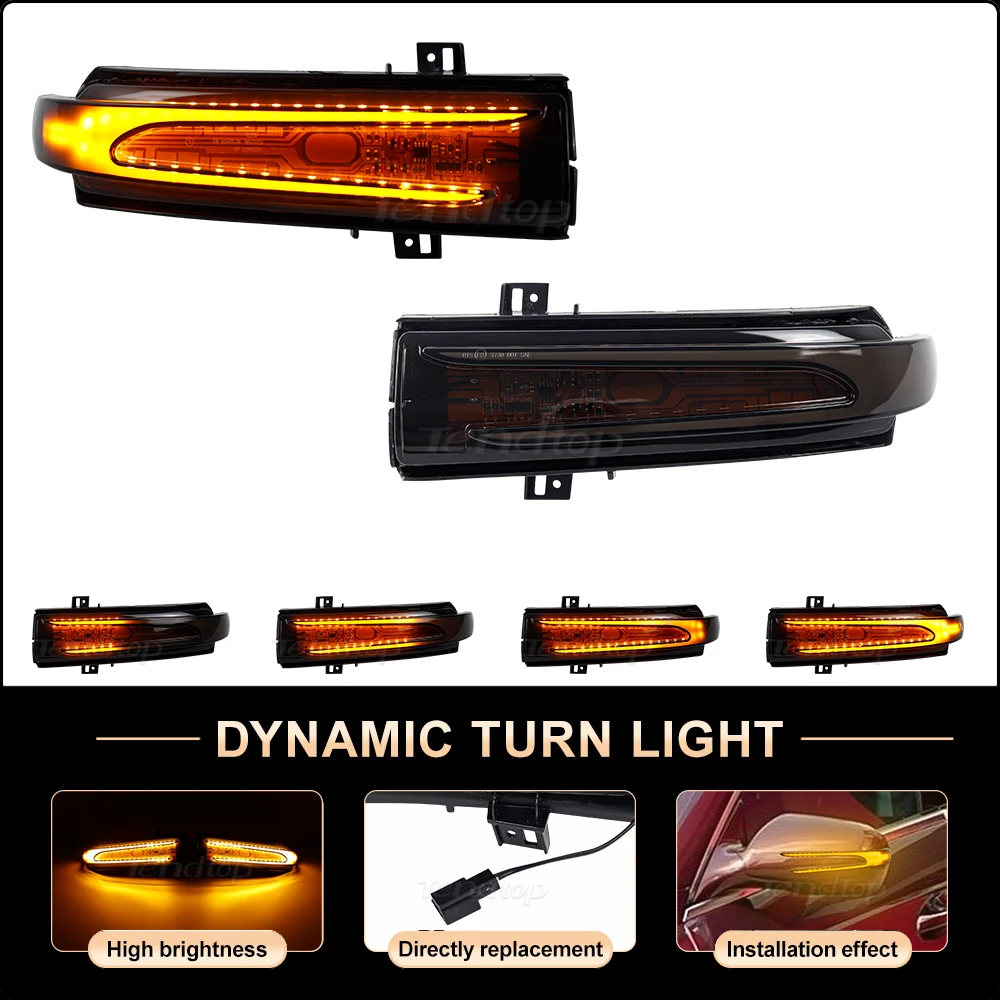 2x Car Dynamic LED Turn Signal Lamp Light For Mercedes Benz CLS W219 2011 CLC SL R230 SLK Class R171 E-coupe W207 C207 2009-2010