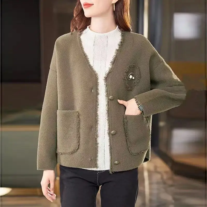 Spring and Autumn New Style Small Fragrant Woolen Coat Short Fashionable Casual Cardigan Loose Slim Versatile Western Jackets