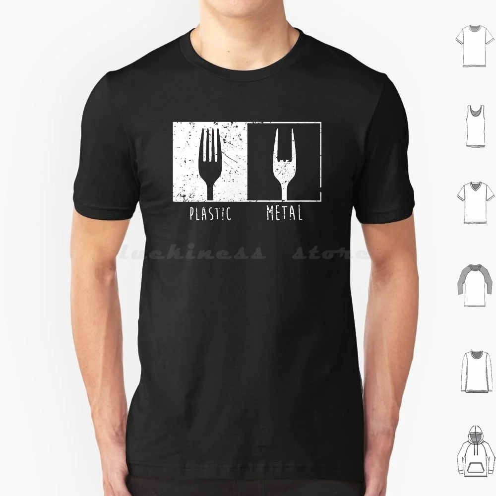 Metal Fork T Shirt 6xl Cotton Cool Tee Funny Puns Metal Fork Cute Joke Jokes