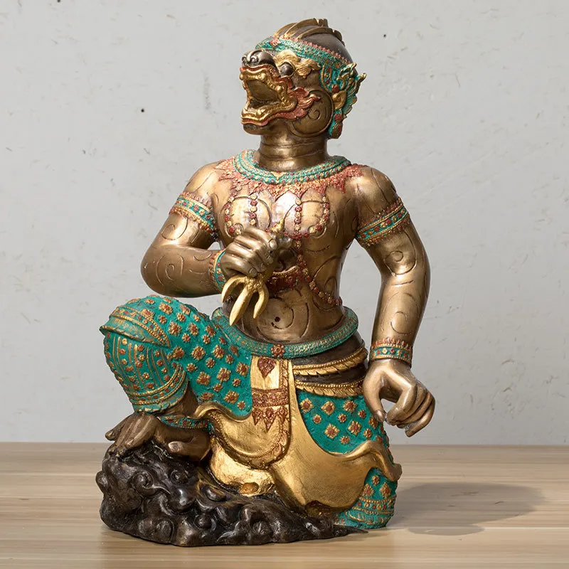 Copper God Beast Decoration Southeast Asian Characteristic Hanuman God Beast Hotel Dining Room/Living Room Soft Decoration