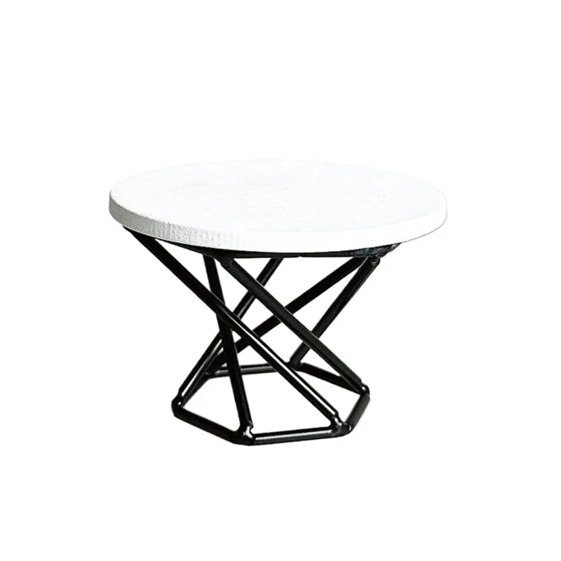 Mesa de centro en miniatura para casa de muñecas 1:12, mesa de té, muebles de mesa auxiliar, modelo de decoración para el hogar, accesorios para casa de muñecas de juguete