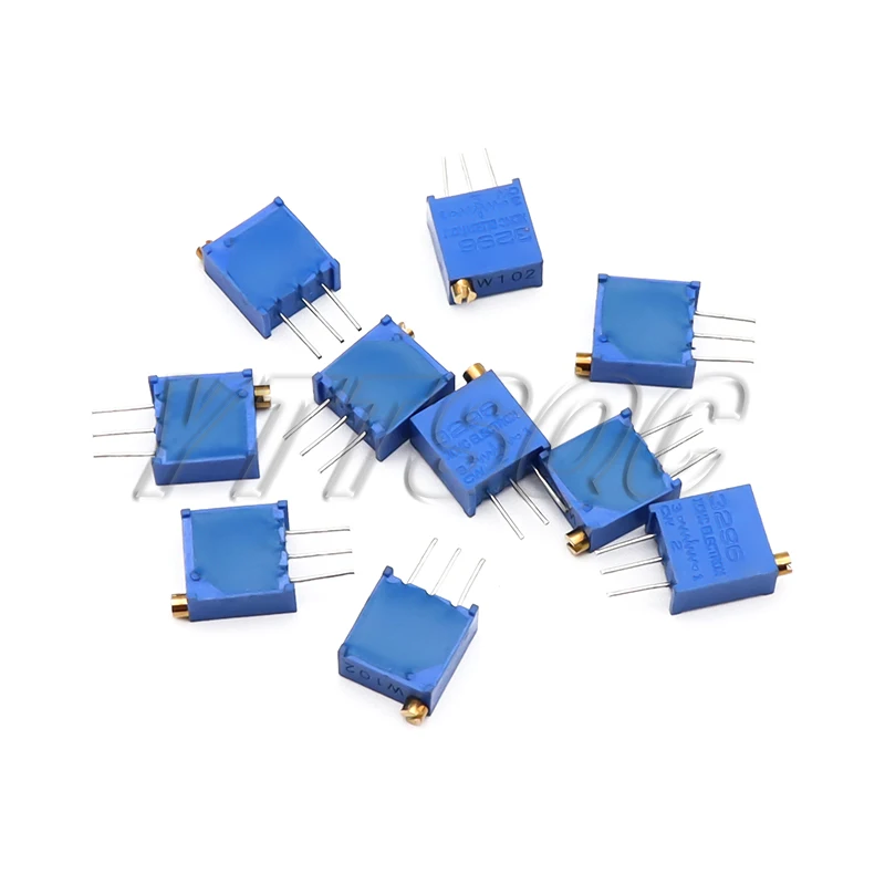 10PCS 3296W Potentiometer Precision Adjustable Resistance Multi-turn Trimming 1K 2K 5K 10K 100K 103 100R Trimmer Potentiometer
