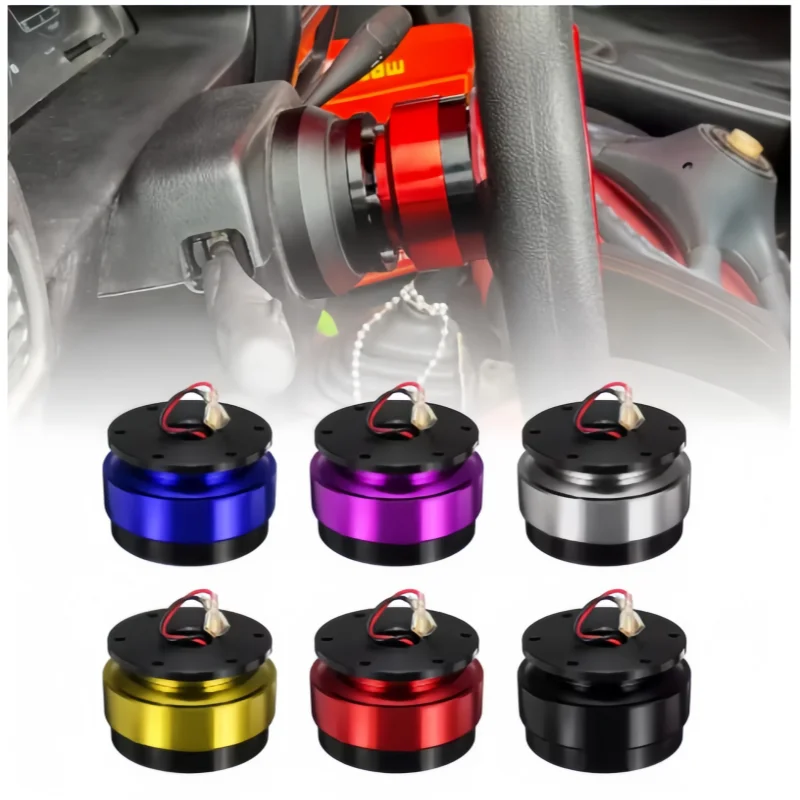 Car Modification Quick Release Steering Wheel Hub Adapter 6 Hole Snap Off Boss Kit Aluminium