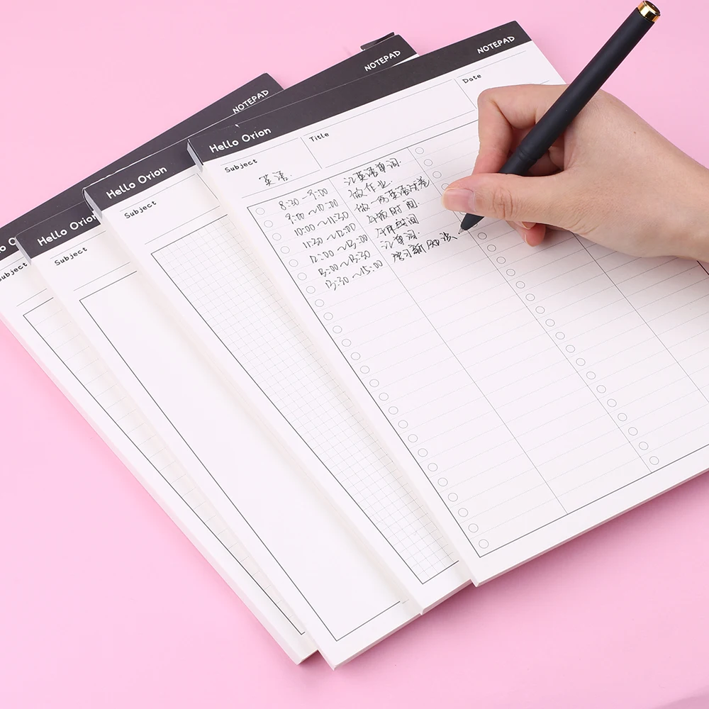 Big Size Simple Planners Notebook Memo Pad Blank Grid Line Sketchbook Notepad Checklist To Do Budget Note Book Agenda Stationery