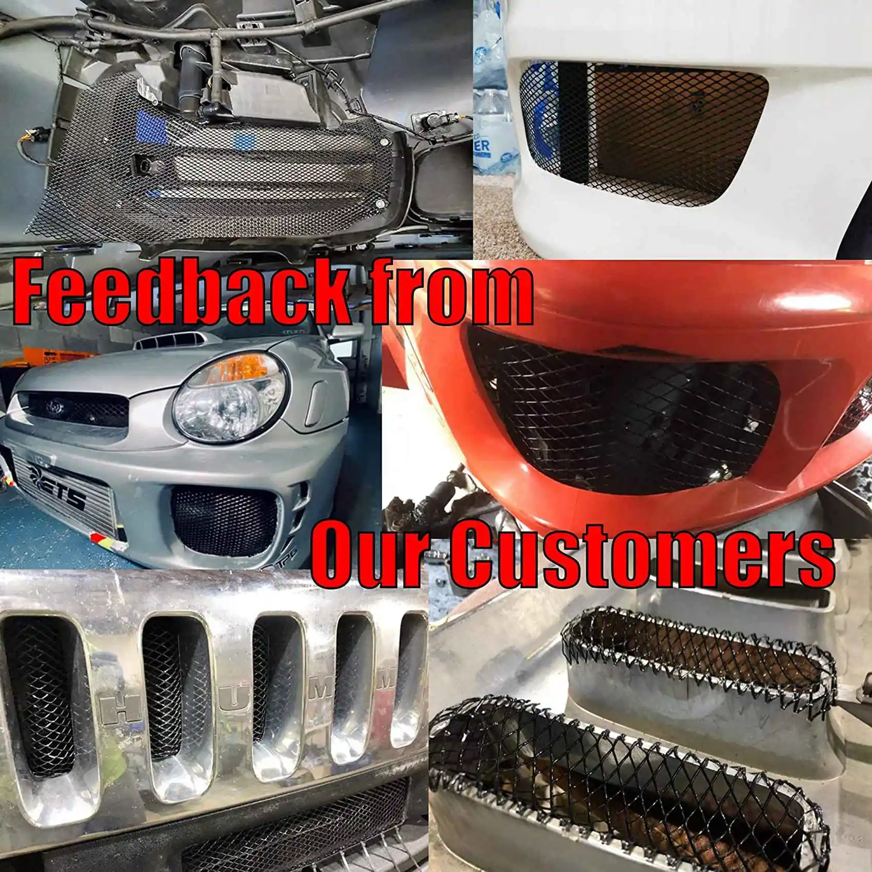 Siatka do grilla samochodowego 100X33CM, czarna, malowana, ze stopu aluminium, rolka siatki do grilla, kratka w kształcie rombu 4 x 8 mm