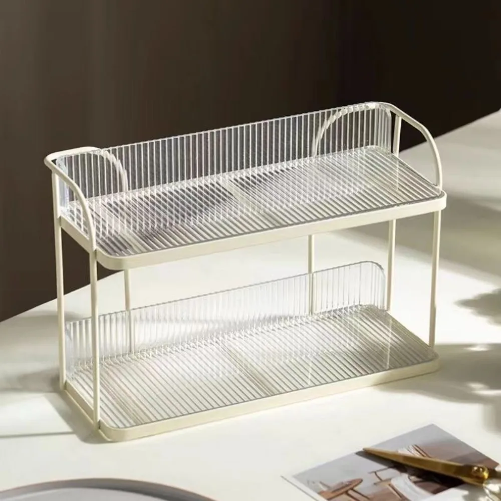 

Компактная двухслойная полка-органайзер, многофункциональная, простой дизайн, полка для приправ, стеллаж для хранения, стеллаж для спальни