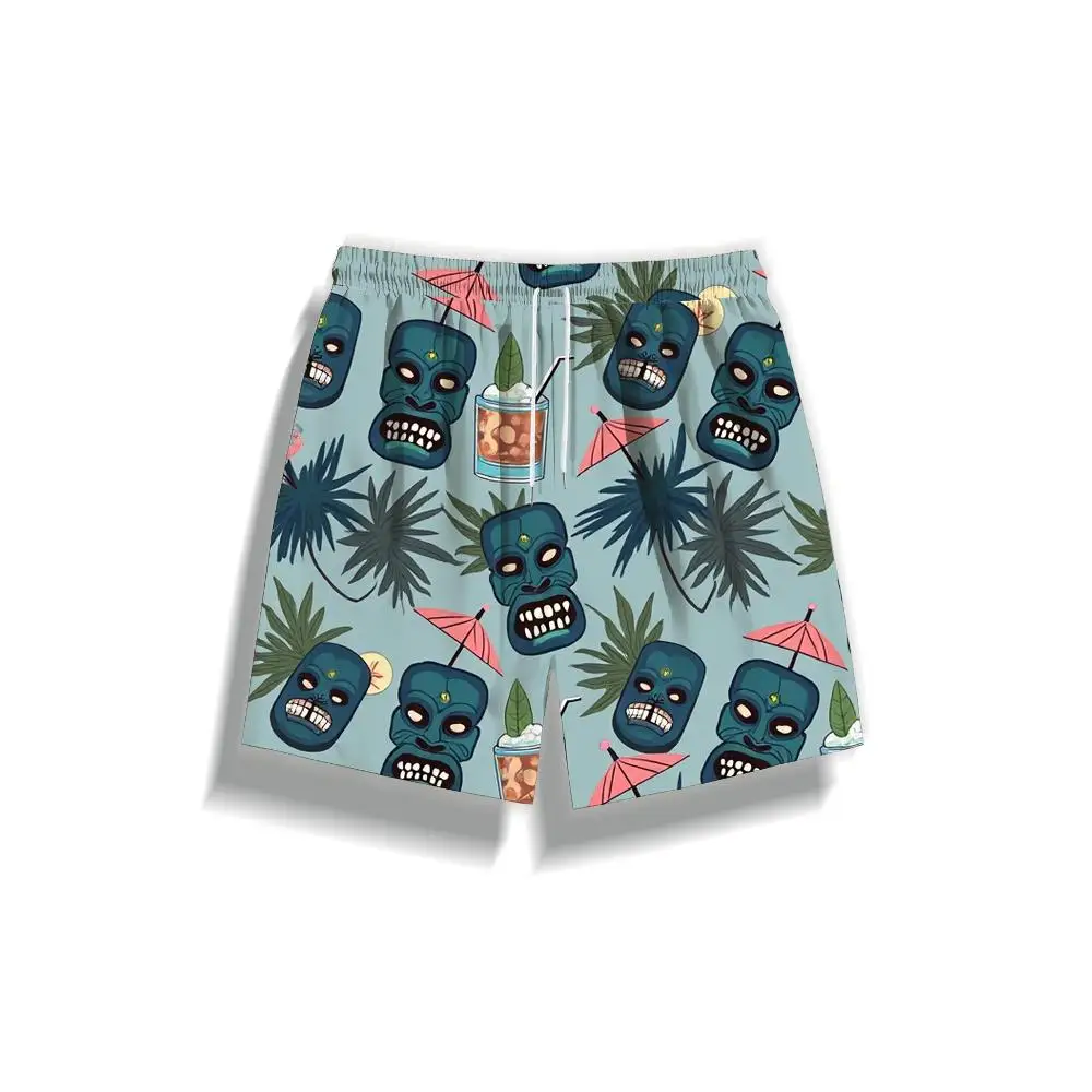 

1pcs Men's Short swim trunks2026 Summer 3D Printed Short sleeve Quick drying jogging men Pants Breathable Polyester running