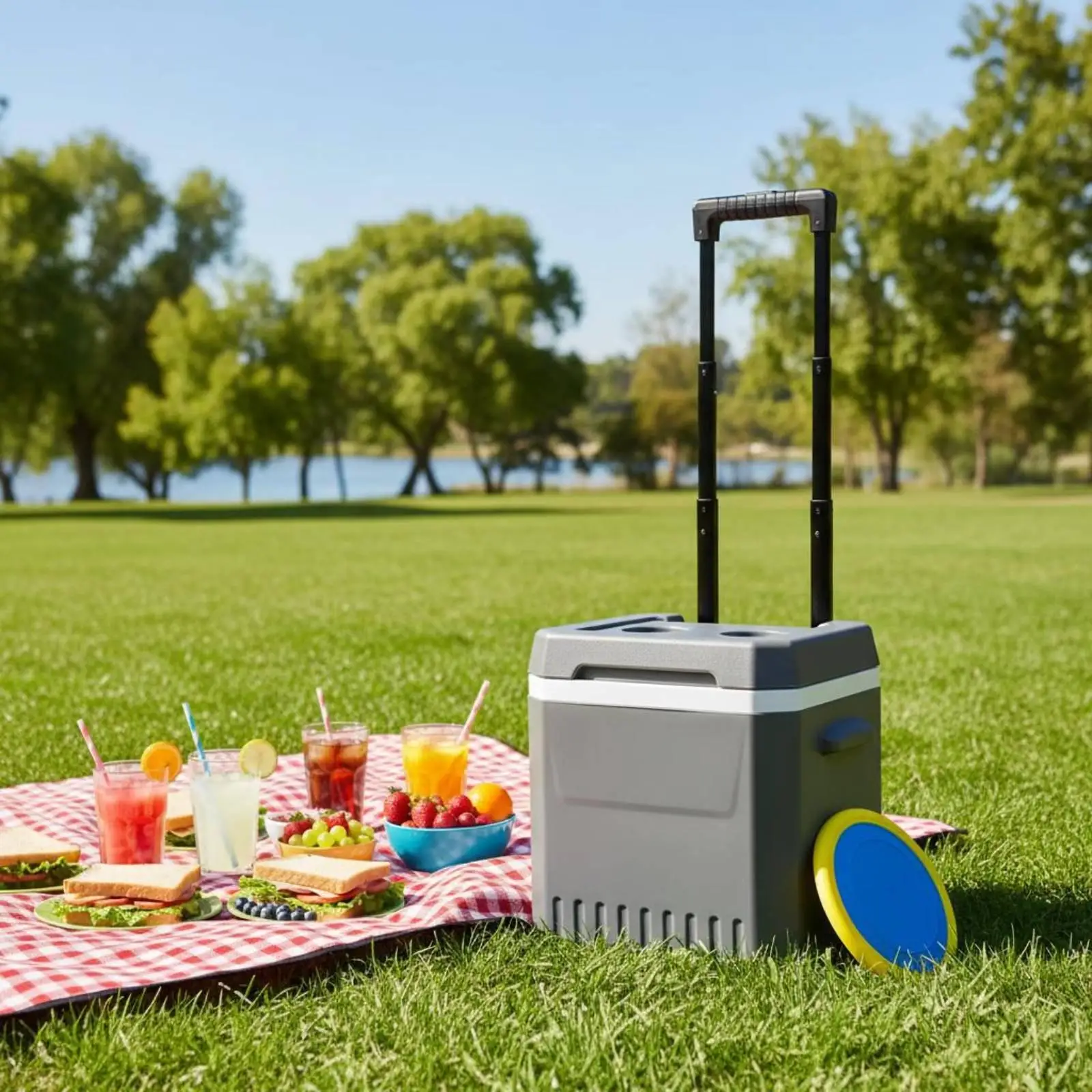 Large Ice Box with Wheels Outdoor Insulated Cooler Portable Ice Chest for Vending Camping Fishing view 6