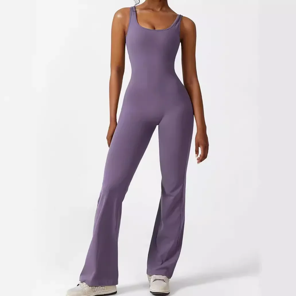 Haven-Combinaison de Yoga Slim Fit pour Femme, Tenue de dehors Moulante Sexy au Dos, pour Batterie, Printemps Été