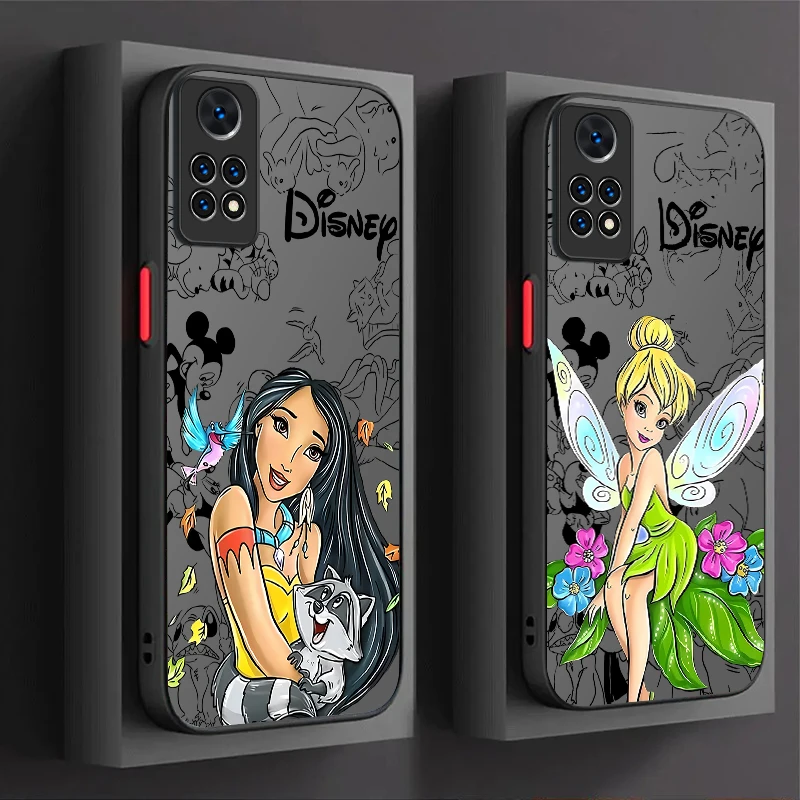 Disney Princess Jasmine funda dura mate para Xiaomi Redmi Note 13 12 11 Pro Plus 4G 5G 12S 11S 10 10S 9 9S 8 13C 12C 10C