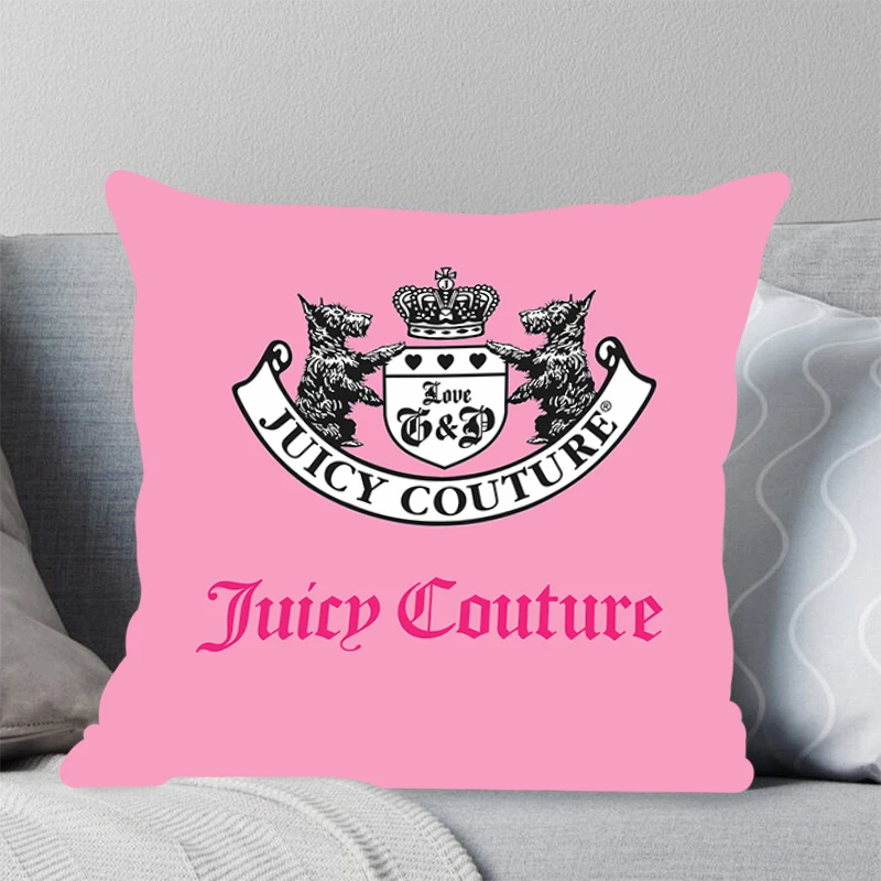 Square pillow bedroom sofa leisure comfortable two-sided pillow living room Juicy Couture pillowcase Fashion brand Home Decor