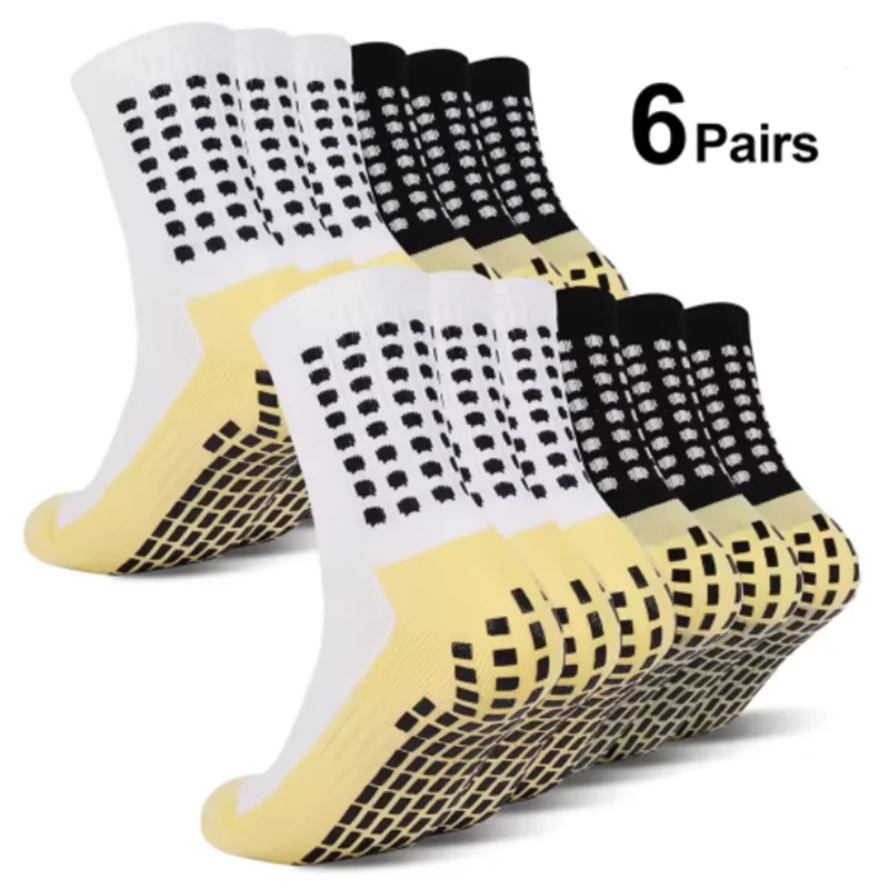 

6 пар спортивных носков с усиленным захватом, ударопрочные, для мужчин и женщин, для походов и тенниса