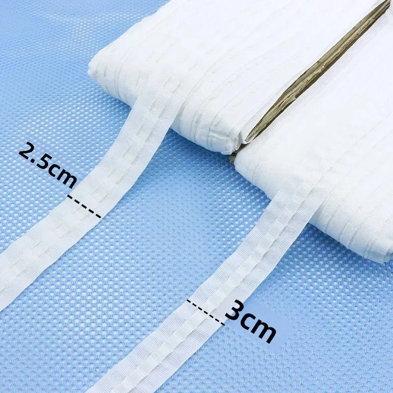 White Grommet Top Curtain Accessorie Pleat Tape Hook Multifunction Belt for Pocket Rod Curtain Accessories Belt Tape Home Decor