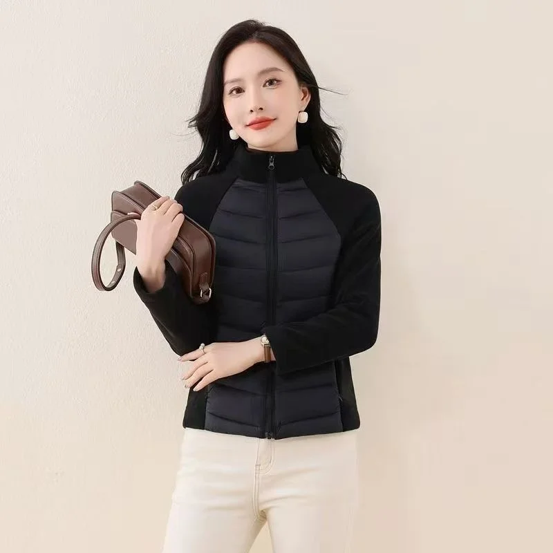 

Lightweight Padded Cotton Jacket Women's Fashion Sport Running Thick Warm Outerwear Stand Collar Autumn Winter New Arrival