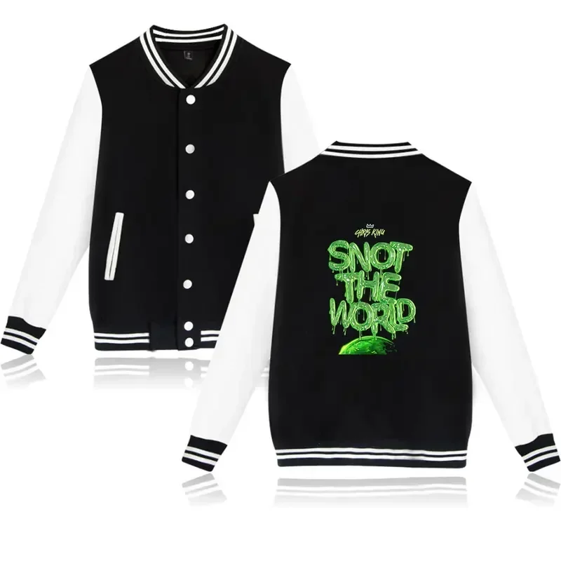 Chris King rapper jacket women men long sleeved baseball jacket trend casual baseball uniform