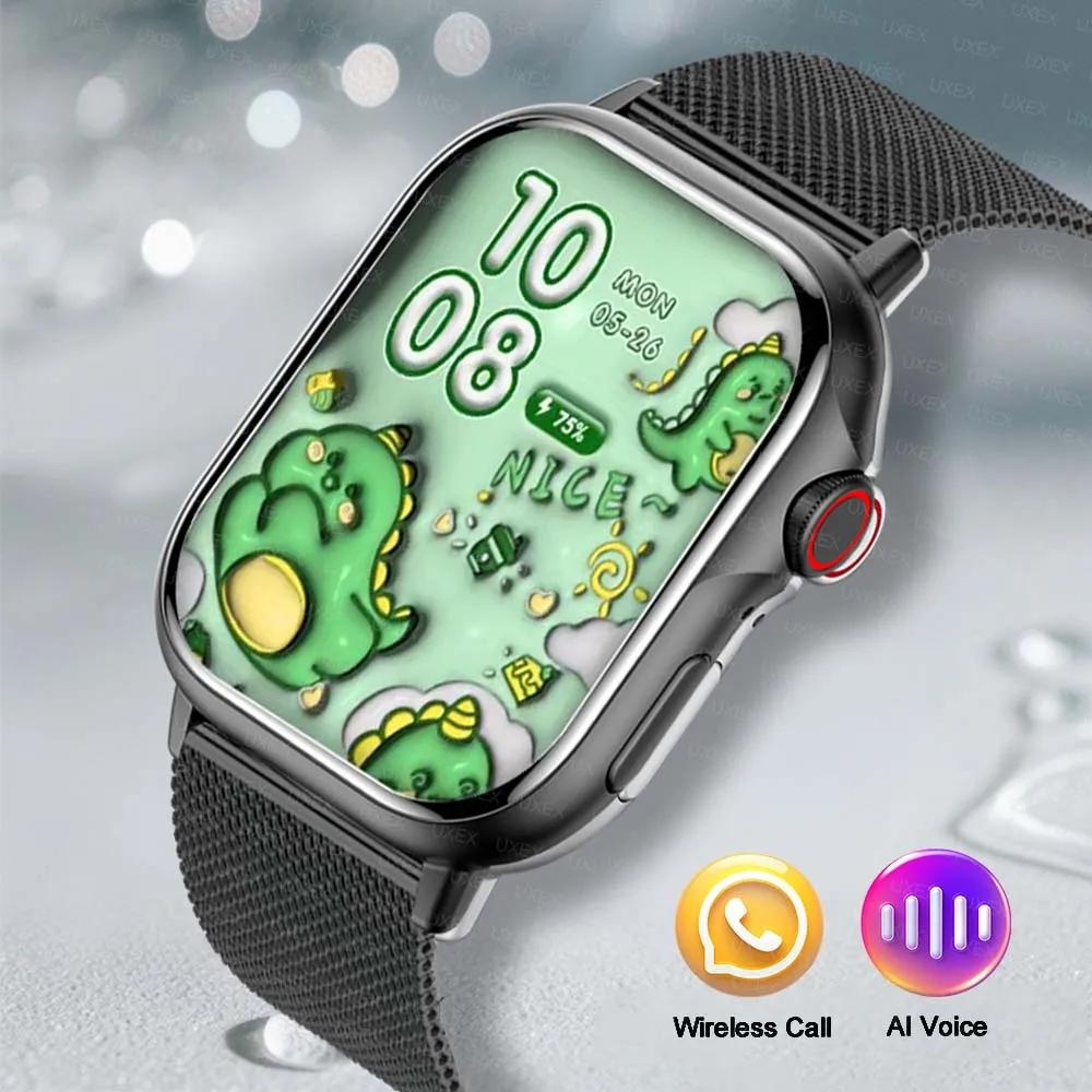 

Умные часы Delicacy, мужские часы, 2,01 дюйма, HD, Рождественский подарок, беспроводной трекер для звонков и здоровья, индивидуальное фото, часы с голосовым управлением через приложение