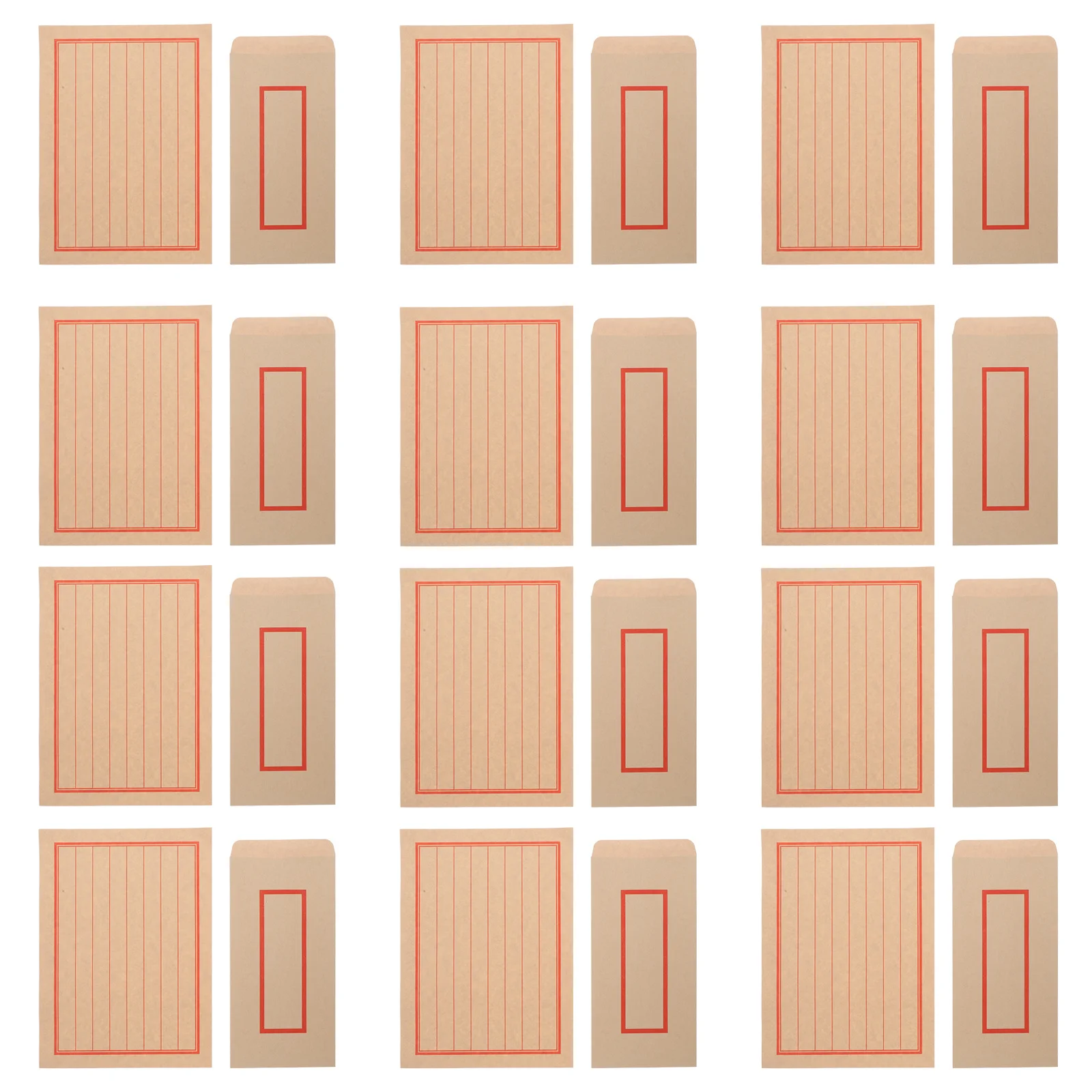 

44Pcs Decorative Envelope and Letter Paper Set Vintage Chinese Aesthetics Retro Stationery for Personal Correspondence Wedding