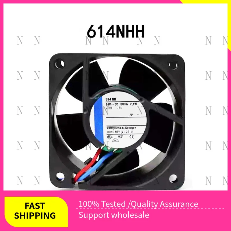 

YJJ FOR Ebmpaps Axial flow Fan 60*60*25mm 614NH 24VDC 2.1W 88mA radiator Fast Shipping