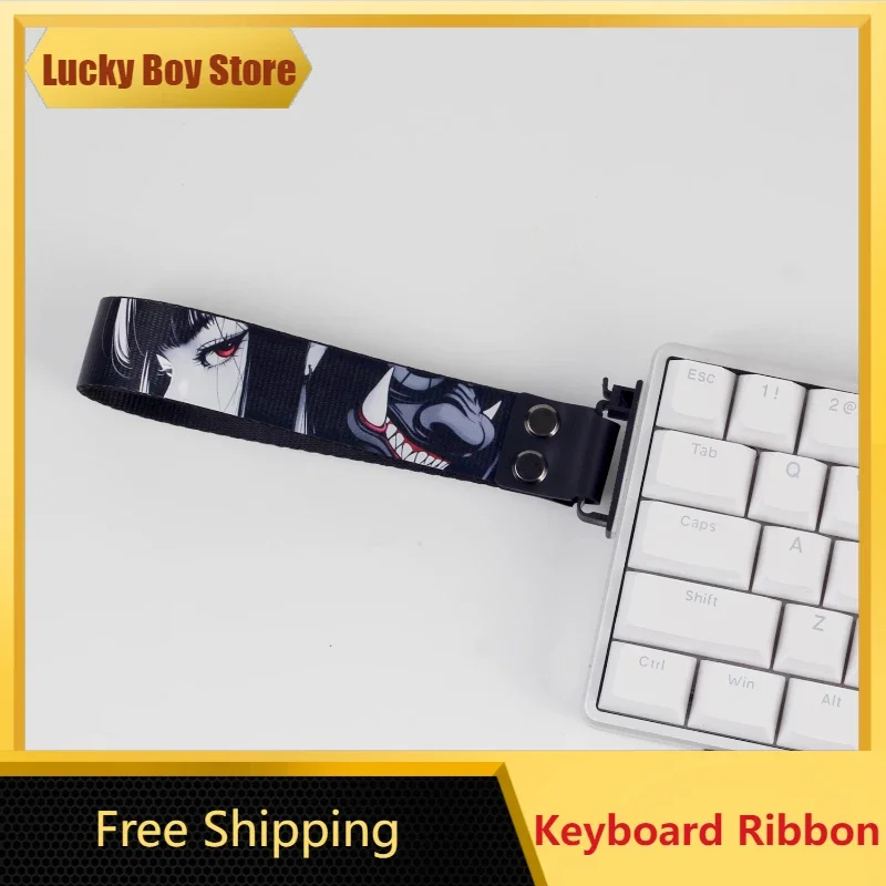 Keyboard Ribbon Custom Streamers Decorative Strap Take Control Nylon Strap for Wooting60 ATK68 MAD60 Gaming Mechanical Keyboard