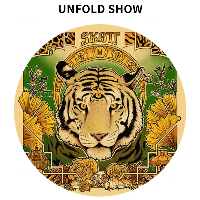 International Tiger Day Midas Song Autumn Yellow Scenery Floor Mat Decorated The Floor