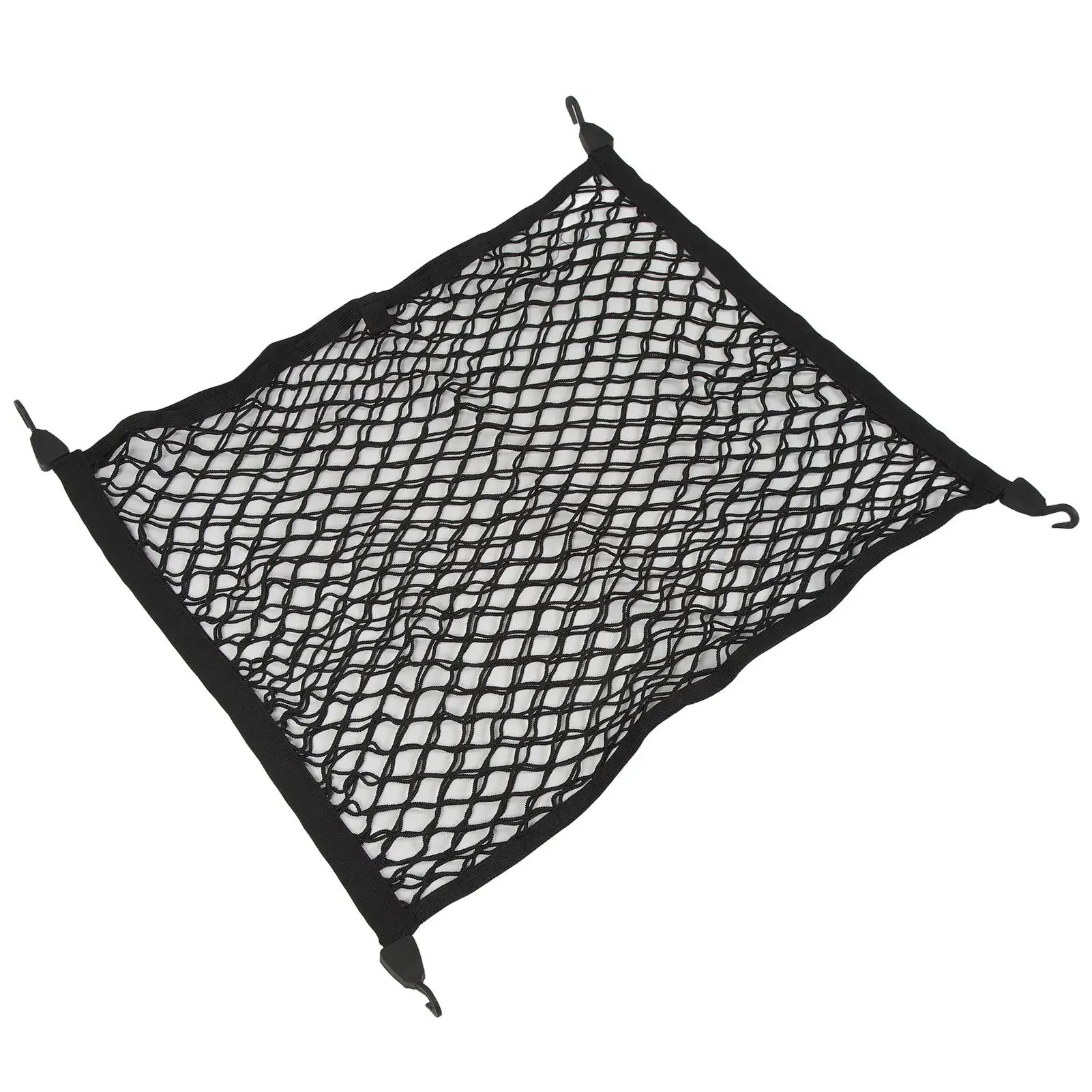 Luggage Cargo Net Easy Installation Simple Removal Convenient Large Storage Space Nylon Trunk Cargo Net with 4 Hooks for car