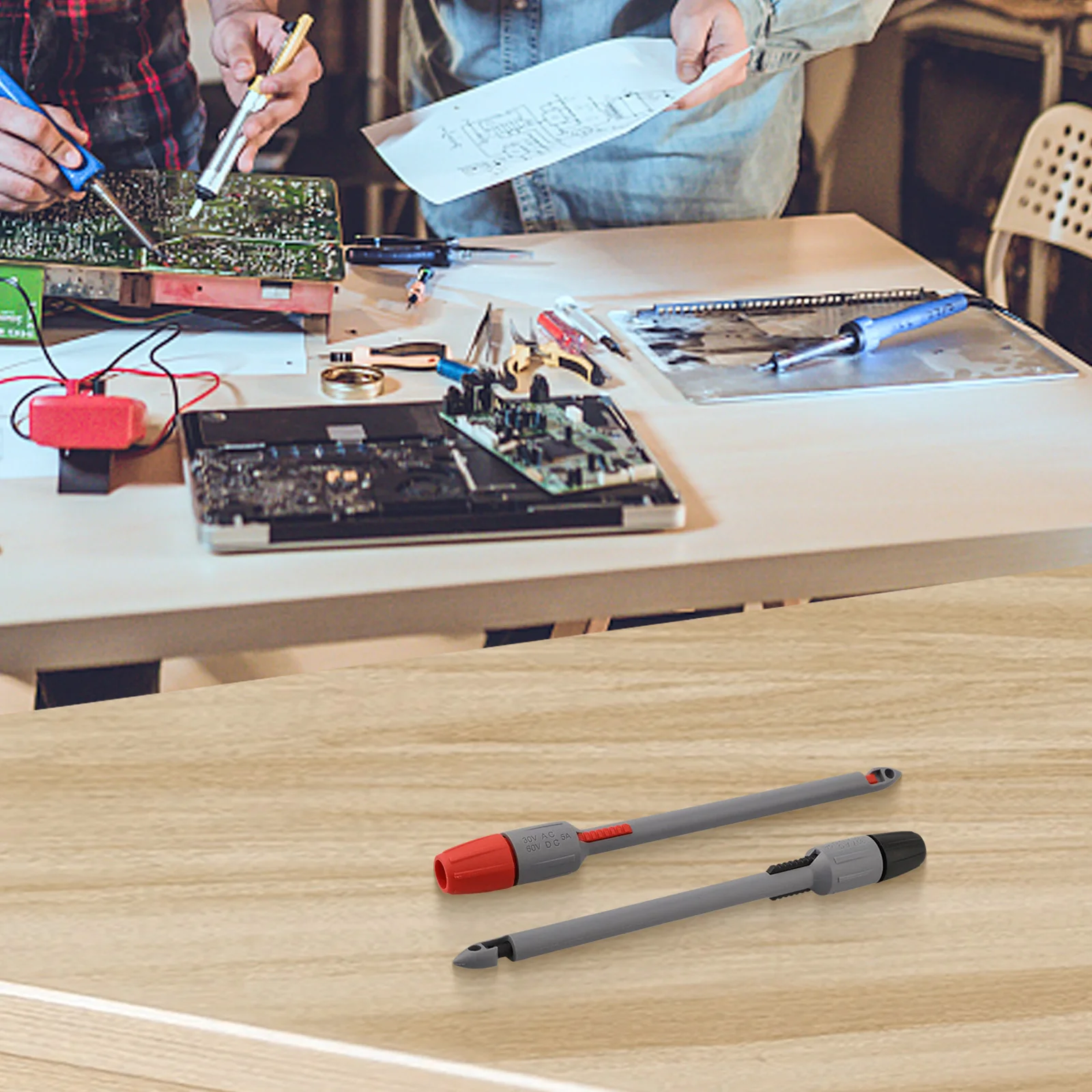 2pcs Multimeter Piercing Probe Non-destructive Wire-free Probe Test Pen Heavy Duty Insulation Piercing Clip Set For Electricians