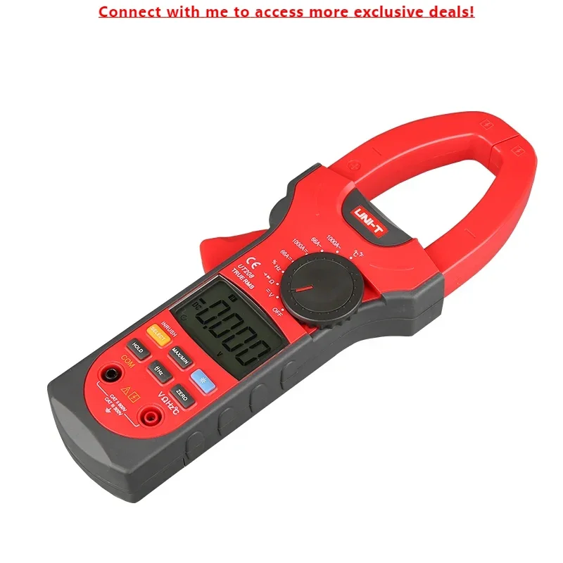 

UNI-T UT208 Digital Clamp Meter Multimeter AC DC Voltage Amp Ohm Temp Tester