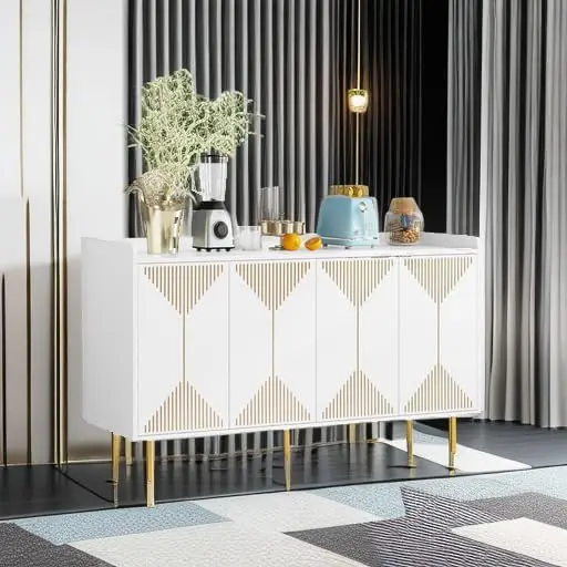 Buffet della credenza, armadietto moderno per Buffet con ante di Design intagliato capacità di 300 libbre per corridoio, ingresso