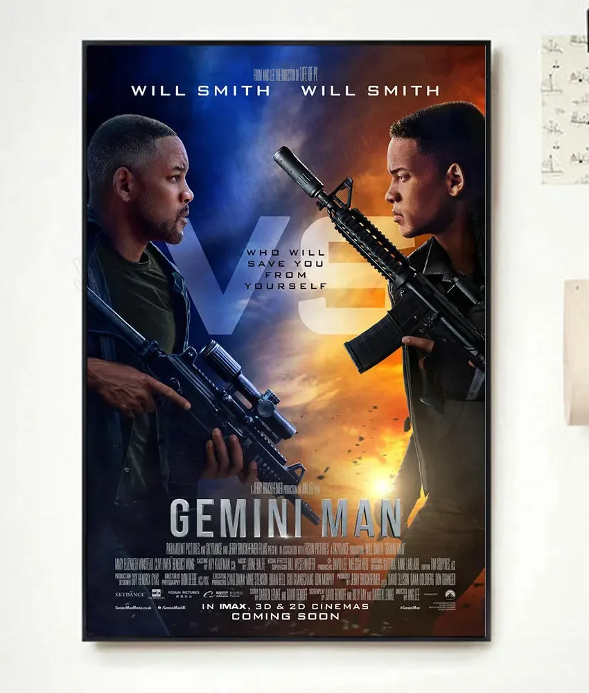 NP095 Gemini Man Movie 2 Classic Film Fashion Trend Beautiful Home Art Decor Silk Poster Wall Sticker Deco Gift