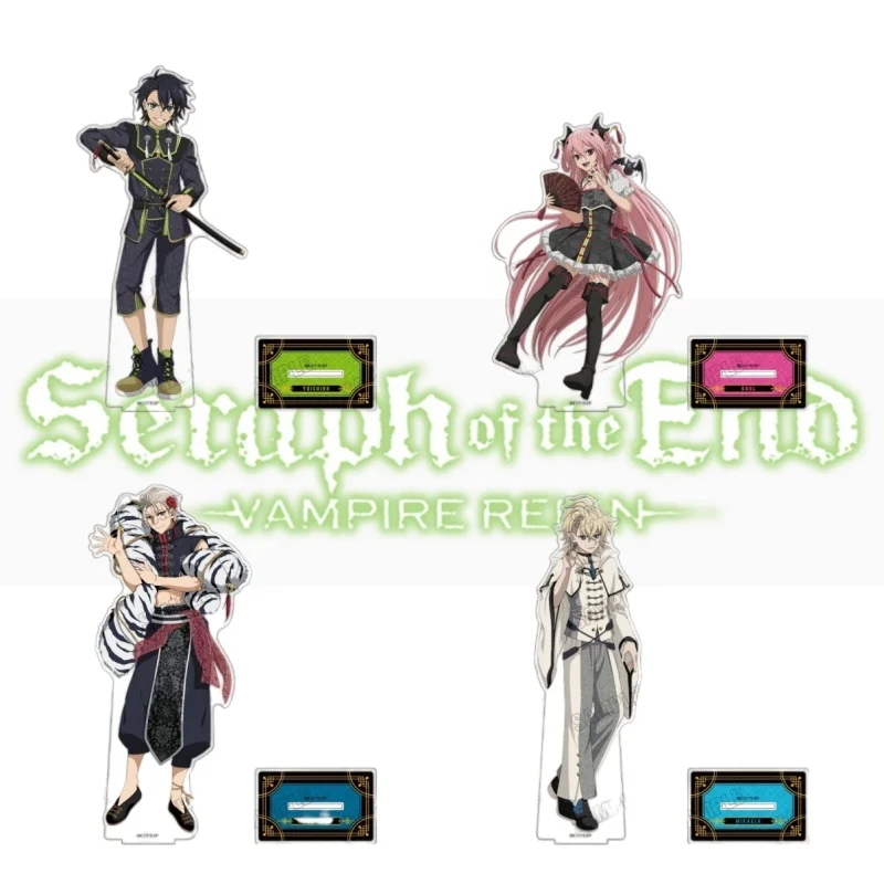 Seraph of the End Anime Acrylic Stand Keychain Krul Tepes&Yuuichirou Hyakuya Desk Decor Holiday Birthday Gift