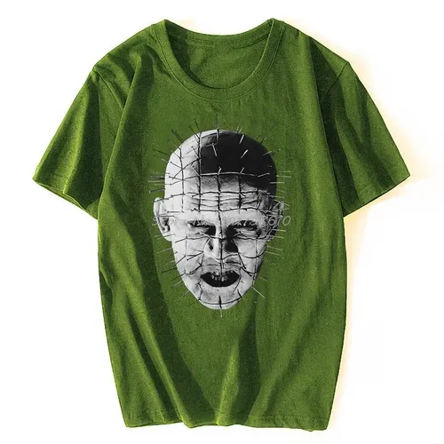 Imagen 2 del producto Cheavyweight Hellraiser-Camiseta de la película Pinhead -Close, cuello redondo, moda informal, estampado de alta calidad, moda clásica