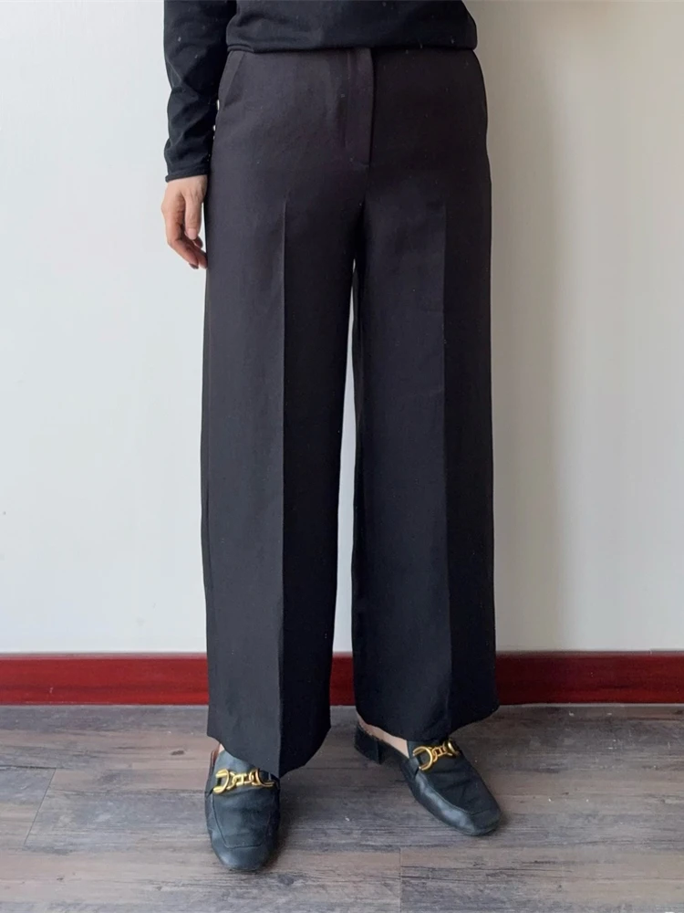 

High Waist Commuter Women's Suit Pants Straight Leg Slimming Design Spring 2026 Faion Ele Ladies' Trousers