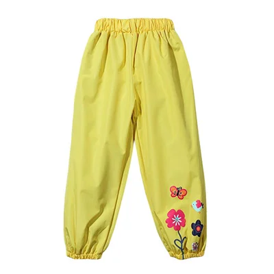 Kinder-Regenmantel, Regenhose, wasserdicht, für Kinder, Regenhose mit Blumenmuster, wasserdichte, atmungsaktive Hose für Mädchen und Jungen – Detail 4