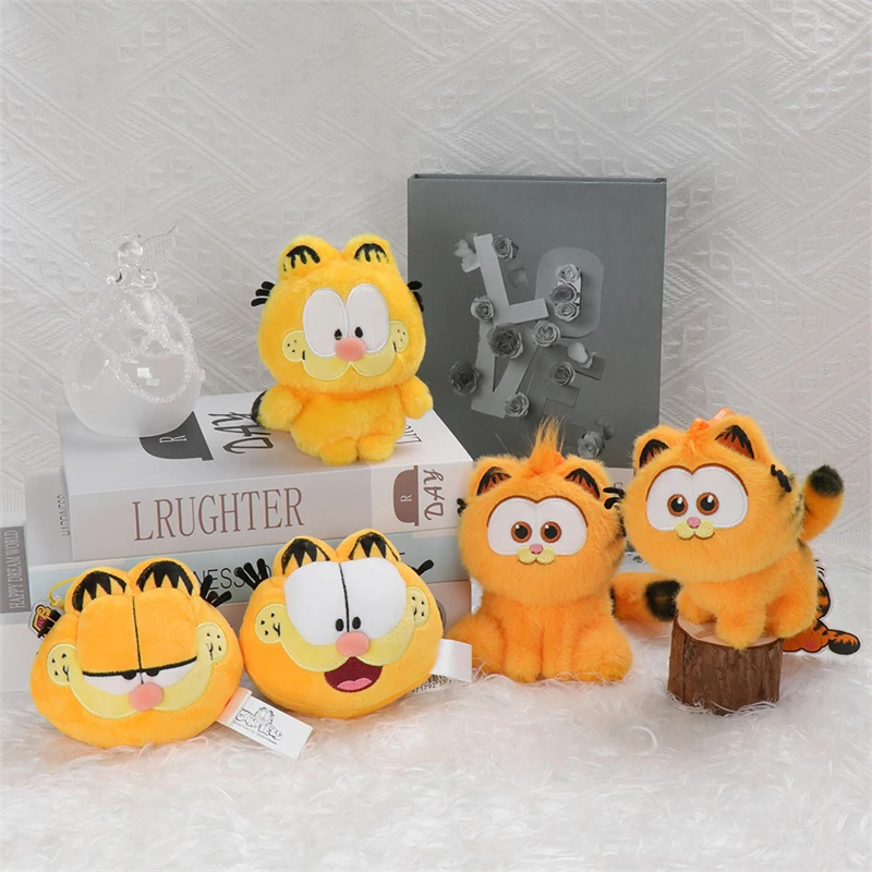 ORIGINAL Garfield Kawaii Weiche Plüsch Spielzeug Schlüsselbund Nette Katzen Anime Kuscheltiere Peluche Puppe Anhänger Geburtstage Geschenke Für Kinder