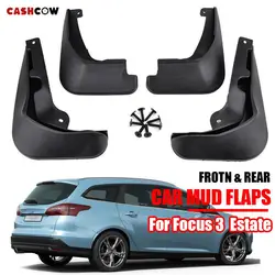 4pc For Ford Focus MK3 3 5dr Estate Kombi 2011 - 2019 Splash Guards Mudguards Mud Flaps 2012 2013 2014 2015 2016 2017 2018 2019