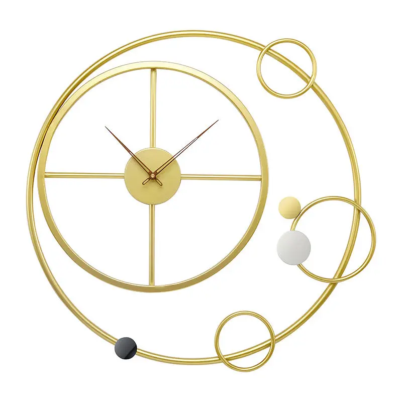 

Современные простые металлические настенные часы для гостиной, креативный геометрический дизайн, бесшумные, художественные настенные часы.
