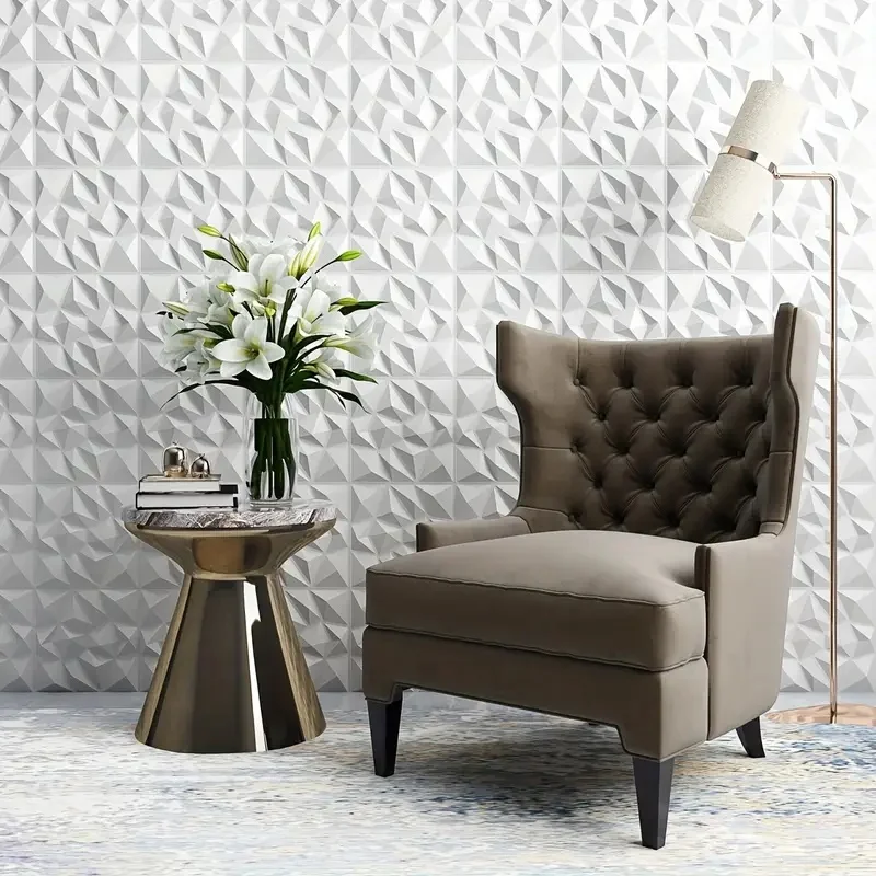 12pcs House Wall Renovation Stereo 3D Wall Panel Non-self-adhesive Art Tile 3d Wallpaper Room Bathroom Ceiling Wall Decoration view 2
