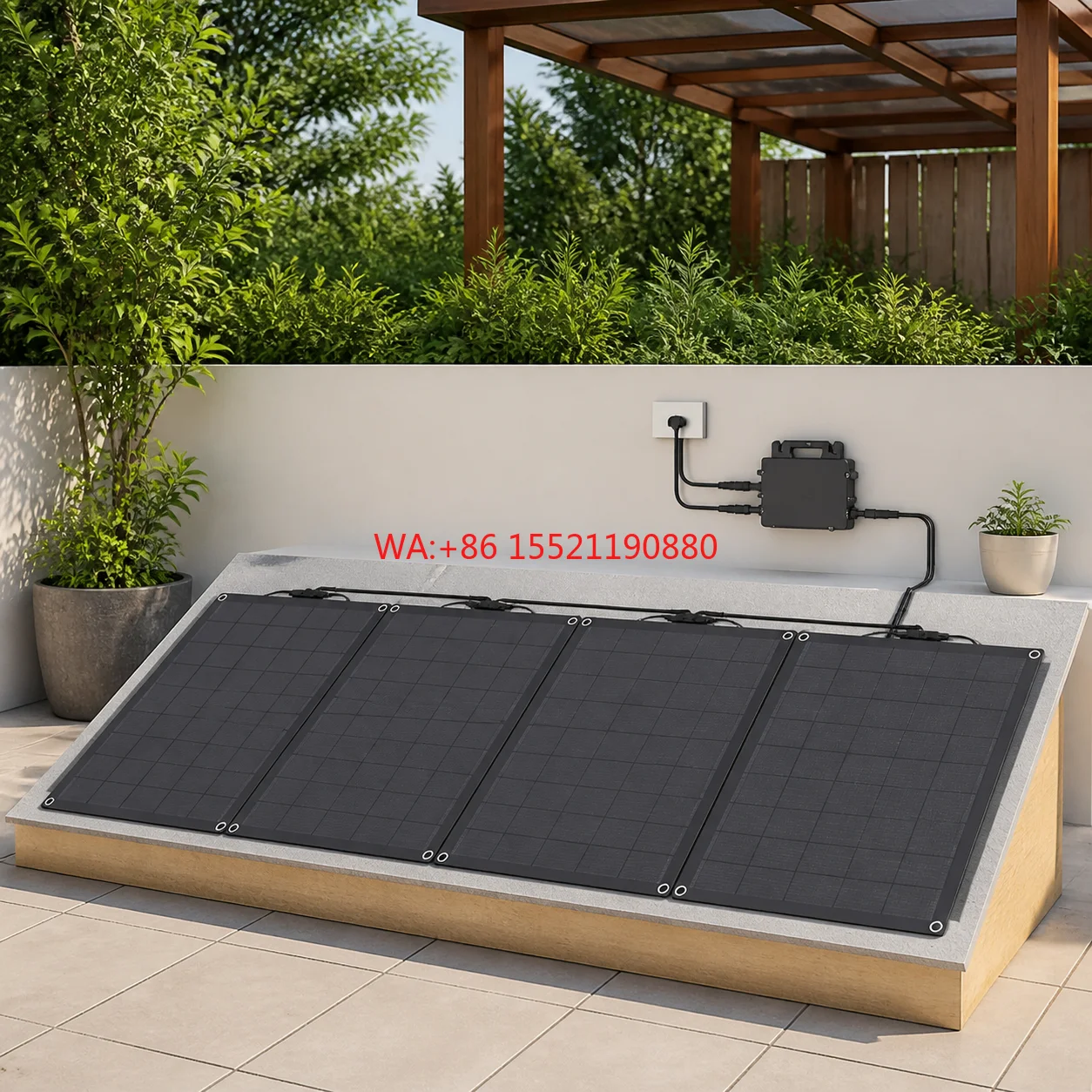 800W Solar Panel Kit 4 x 200W Flexible Solar Panels with MPPT Micro ...